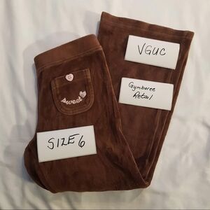 Gymboree brown velour pants size 6
